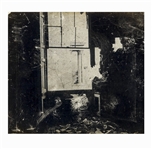 Civil War Magic Lantern Slide of a Destroyed Mansion in Petersburg, Virginia
